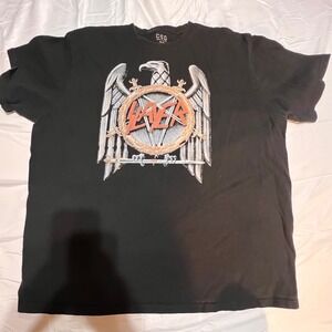CSG XL Slayer Graphic Tee Mens Black Excellent Eagle Pentagram Band Shirt